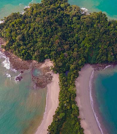 Vista aérea Parque Manuel Antonio